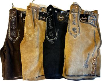 Korte lederhosen maat 50, 52,54, 56, 58, 60 & 62 echt leer! beschikbaar voor biedingen