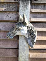 Paardenhoofd wandbeeld, Tuin en Terras, Ophalen, Beton, Dierenbeeld