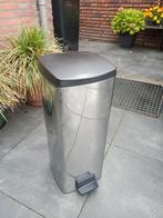 Brabantia prullenbak vuilnisbak 23 tot 30 liter, Ophalen, Gebruikt, Rvs, 50 tot 75 cm
