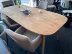Tafel tabassum 220 260 of 300 x100 deens ovaal teakhout, Ophalen, Teakhout, 200 cm of meer, Zo goed als nieuw
