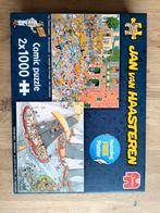 Jan van haasteren puzzel 2x 1000 kaasmarkt - Skûtsjesilen, Ophalen of Verzenden, 500 t/m 1500 stukjes, Zo goed als nieuw, Legpuzzel