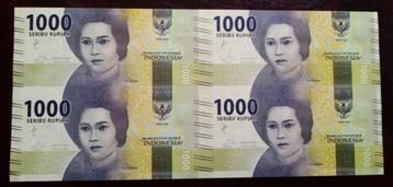 Indonesie. Emisie 2016 Ongesneden blok v. 4 biljetten in map beschikbaar voor biedingen