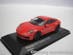 Porsche 911 (992) Carrera 4 GTS 2021 Rood 1/43 Minichamps, Hobby en Vrije tijd, Nieuw, Ophalen of Verzenden, MiniChamps, Auto