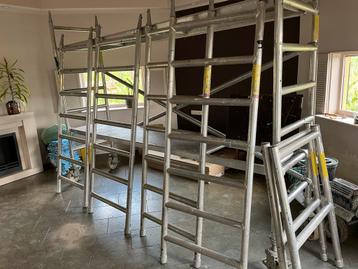 Grote aluminium rolsteiger – werkhoogte ca. 6,5 meter beschikbaar voor biedingen