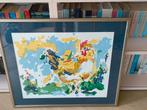 Henk Hofstra zeefdruk kip, Antiek en Kunst, Kunst | Litho's en Zeefdrukken, Ophalen of Verzenden