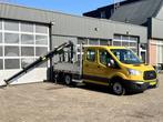 Ford Transit 310 2.2 TDCI L3 126pk Laadkraan Hiab 023 T3 Air, Auto's, Euro 5, Stof, Gebruikt, Zwart