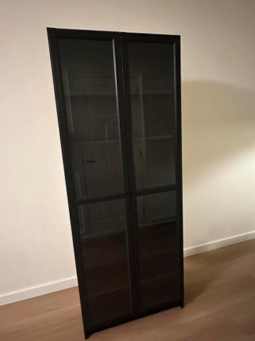 Ikea billy zwart - vitrinekast - afbeelding 2