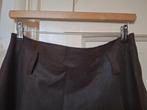 MAX MARA Weekend, leren donker bruine rok, Kleding | Dames, Ophalen of Verzenden, Zo goed als nieuw, Maat 38/40 (M), Bruin
