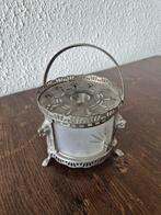 Theelichtje glas. Nikkel, Antiek en Kunst, Ophalen of Verzenden