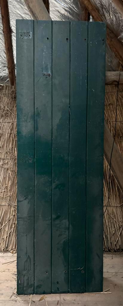 Oude Groene Boerderij Luiken - Hardhout, Doe-het-zelf en Verbouw, Glas en Ramen, Gebruikt, Minder dan 80 cm, Ophalen