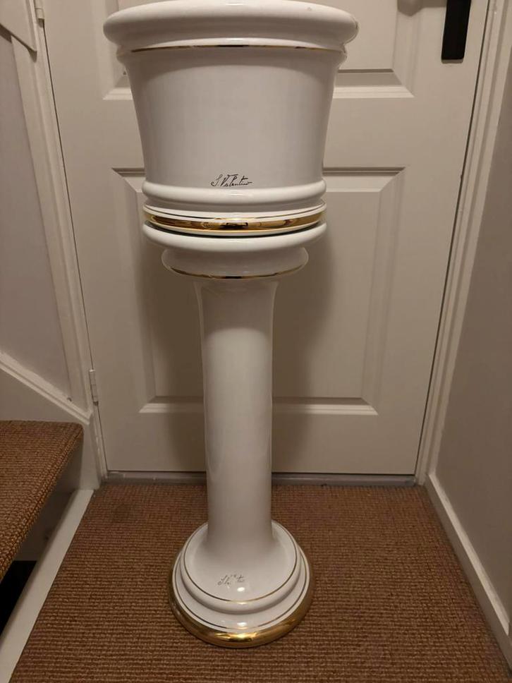 Mooie zuil met bloempot, Huis en Inrichting, Woonaccessoires | Zuilen en Pilaren, Zo goed als nieuw, Ophalen of Verzenden