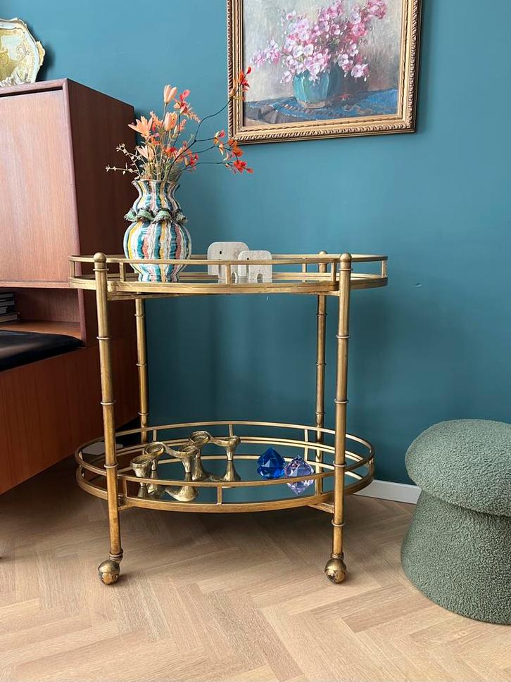 Normandy Bar Cart van Bungalow 5, Huis en Inrichting, Tafels | Sidetables, Zo goed als nieuw, 25 tot 50 cm, Rechthoekig, Ophalen