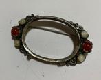 Vintage antieke Miracle broche speld zilverkleur stenen boho, Ophalen of Verzenden, Overige materialen, Broche