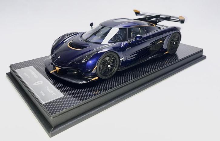 Koenigsegg Jesko 7508 Blue Scuro Candy 1:18 van FrontiArt, Hobby en Vrije tijd, Modelauto's | 1:18, Nieuw, Auto, Overige merken
