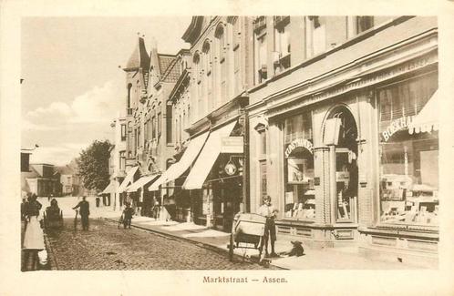 (388-277-027) Assen Marktstraat, Verzamelen, Ansichtkaarten | Nederland, Drenthe, Verzenden