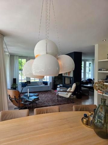 Vintage Hala Zeist hanglamp – 5 metalen bollen – wit  beschikbaar voor biedingen