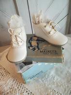 FRANSE LEREN VINTAGE BABYSCHOENTJES IN ORIGINELE WINKELDOOS, Schoentjes, Meisje, BABYBOTTE...VINTAGE, Ophalen of Verzenden
