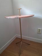 Bijzettafel met marmer blad, Huis en Inrichting, Ophalen, Overige materialen, Minder dan 55 cm, Rond