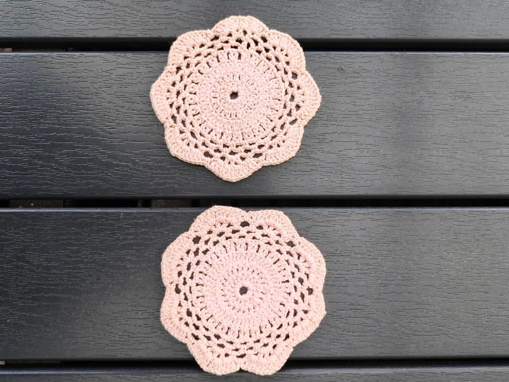 Roze onderzetters van kant 2 stuks, Ophalen of Verzenden, Nieuw