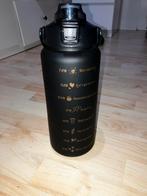 Motivational water bottle, met rietje en hendel, Sport en Fitness, Ophalen of Verzenden, Nieuw