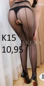 K15 zwarte panty met open kruis grote maat,,,,,,,,,,,,,,,,,,, Zwart, Nieuw, Ophalen of Verzenden, Maat 44/46 (L)