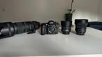 Nikon D7200 + Sigma 70-200 + Nikkor 50mm + Sigma 30mm, Ophalen, Gebruikt, Spiegelreflex, Nikon