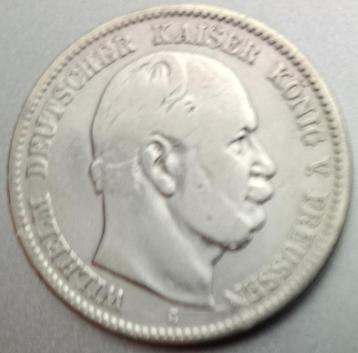 Preussen, 2 Mark 1876 C - zilver beschikbaar voor biedingen