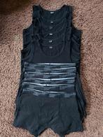 6 Ondergoedsets mt 170-176 (Hemd en Boxershort) Zwart, Nacht- of Onderkleding, Gebruikt, Ophalen of Verzenden, Primark