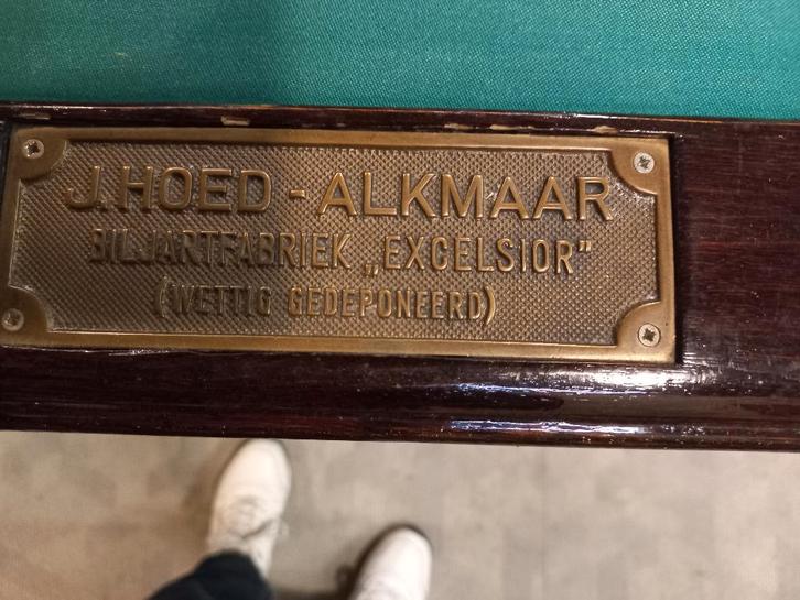 Biljart van Biljartfabriek Excelsior uit Alkmaar, Hobby en Vrije tijd, Overige Hobby en Vrije tijd, Gebruikt, Ophalen