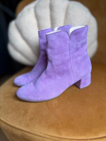 Gabor mooie leren lila enkellaarsjes mt 37,5 ZGAN beschikbaar voor biedingen