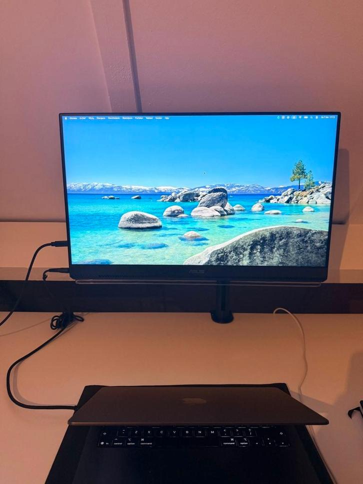 Asus Portable monitor, Computers en Software, Monitoren, Zo goed als nieuw, 61 t/m 100 Hz, HDMI, USB-C, Ingebouwde speakers, In hoogte verstelbaar