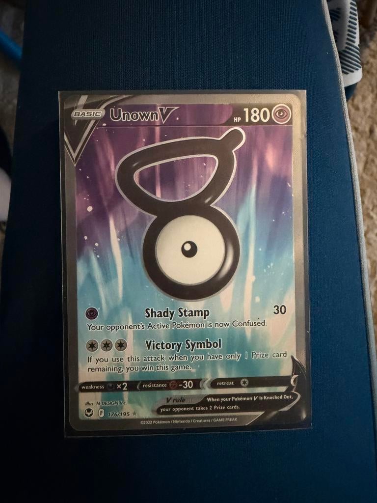 Unown V (Full Art) 176/195 SWSH12: Silver Tempest - Pokemon, Ophalen of Verzenden, Zo goed als nieuw