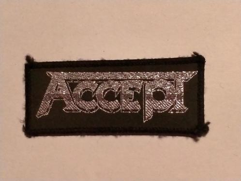 Accept heavy metal vintage logo kleding embleem patch RARE, Verzamelen, Muziek, Artiesten en Beroemdheden, Nieuw, Kleding, Verzenden