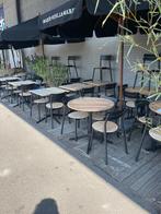 39 Horeca terrasstoelen en 10 terrastafels Satelliet, Ophalen, Gebruikt, Meer dan 8 zitplaatsen, Tuinset