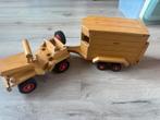 Houten jeep met paardentrailer Fagus, Kinderen en Baby's, Speelgoed | Houten speelgoed, Ophalen of Verzenden, Zo goed als nieuw