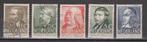 NEDERLAND 318 - 322 zomerzegels ; jaren 1928 t/m 1940 10% CW, Verzenden, T/m 1940, Gestempeld