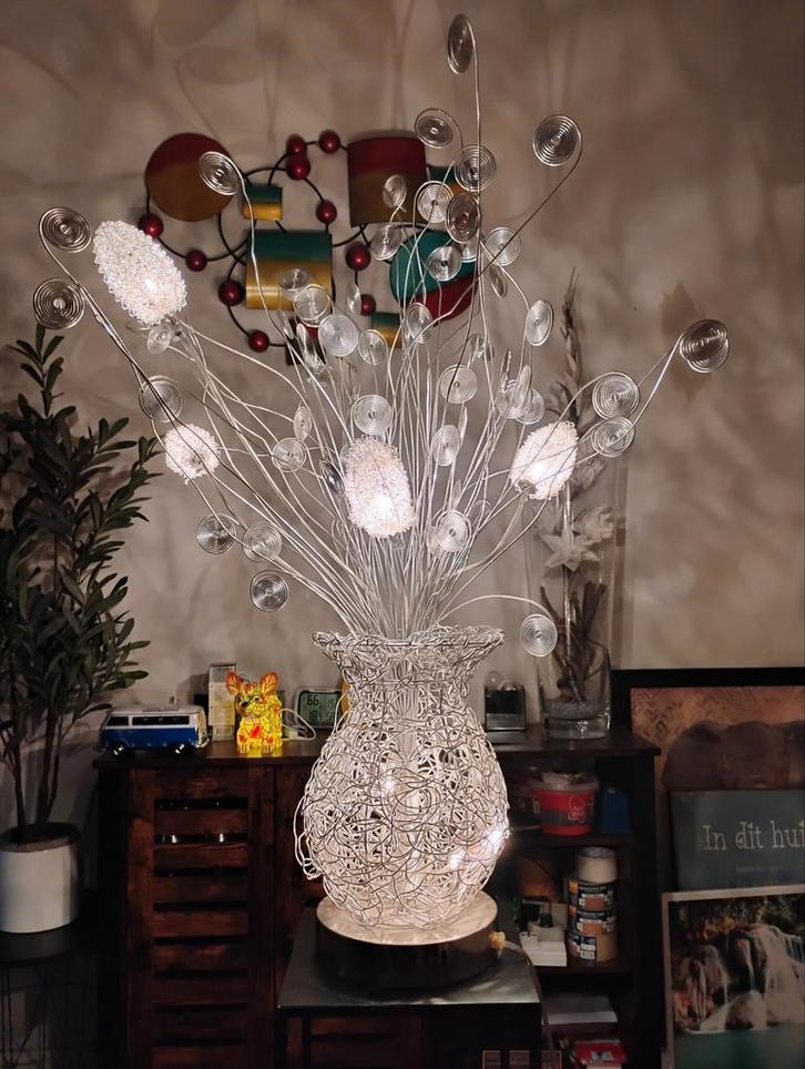 Decoratieve Zilveren Lamp, Antiek en Kunst, Antiek | Lampen, Ophalen
