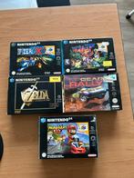 Nintendo 64 5 spellen met doosje o.a Mario Zelda F-Zero X, Spelcomputers en Games, Games | Nintendo 64, Avontuur en Actie, 1 speler