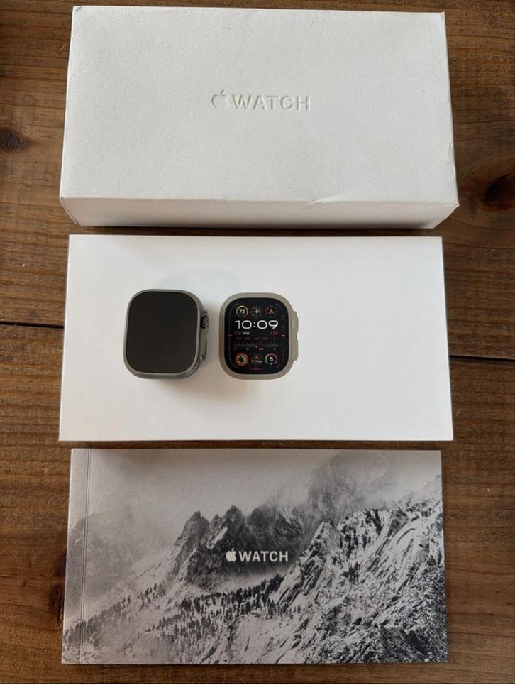 Apple Watch Ultra 2 - Topconditie!, Sieraden, Tassen en Uiterlijk, Smartwatches, Zo goed als nieuw, iOS, Grijs, Afstand, Waterdicht