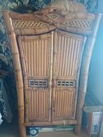 Authentieke Indonesische bamboe kast, Huis en Inrichting, Kasten | Kledingkasten, Ophalen, Overige materialen, Met deur(en), 100 tot 150 cm