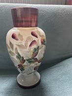 Opaline glazen vaas, Ophalen of Verzenden