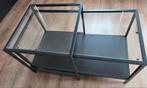 Vittsjo salontafel, set van 2, zwartbruin/glas 90x50cm, Ophalen, 50 tot 100 cm, Rond, 50 tot 100 cm
