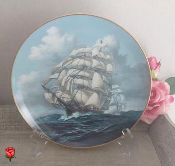 Wandbord Ariel zeilschip van Franklin Porcelain 23 cm beschikbaar voor biedingen