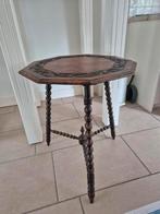 Brocante  bijzettafel, Ophalen, Minder dan 55 cm, Rond, Zo goed als nieuw