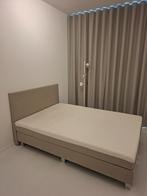 Boxspring 140x200, Ophalen, Gebruikt, Beige, Tweepersoons