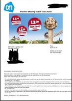 Efteling 3 tickets te koop, Tickets en Kaartjes, Drie personen of meer