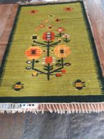 Poolse kelim.Handwerk ,zuiver wol. In goede staat.Jaren 70., Zo goed als nieuw, Rechthoekig, Groen, 50 tot 100 cm