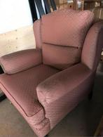FAUTEUIL / WINGCHAIR OUD ROZE, KLASSIEK, Gebruikt, 75 tot 100 cm, Ophalen of Verzenden