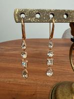 Swarowski oorhangers rose gold met kristal in 4 vormen zgan, Ophalen of Verzenden, Zo goed als nieuw, Goud, Met kristal