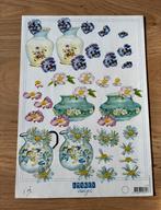 3D knipvellen bloemen, 2 stuks, Ophalen, Nieuw, Knipvel